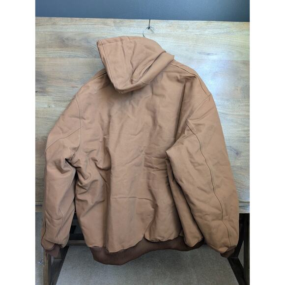 Carhartt Jacket Mens 3XLT Brown Canvas Loose Fit Duck Insulate 0J0140 Full Zip - Picture 2 of 3